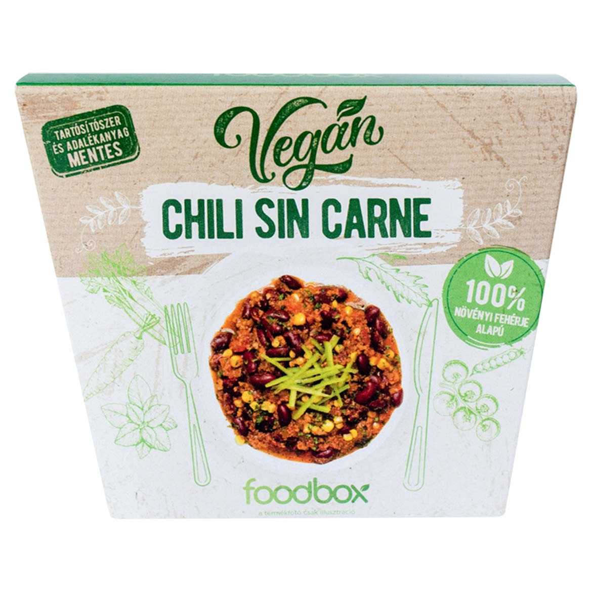 Foodbox Vegán készételek Chili sin Carne,