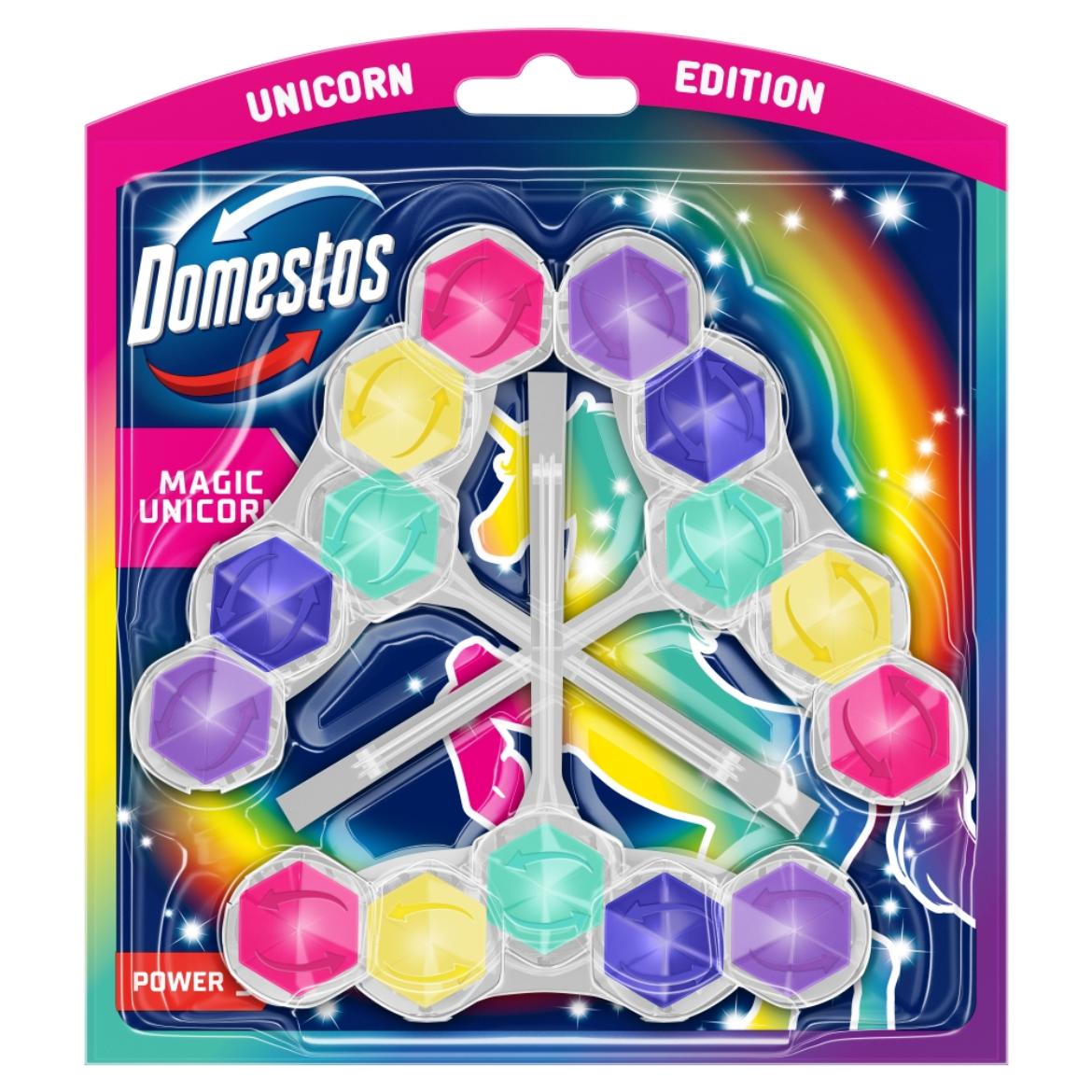Domestos Power 5 Magic Unicorn WC frissítő blokk illatosító 3 x