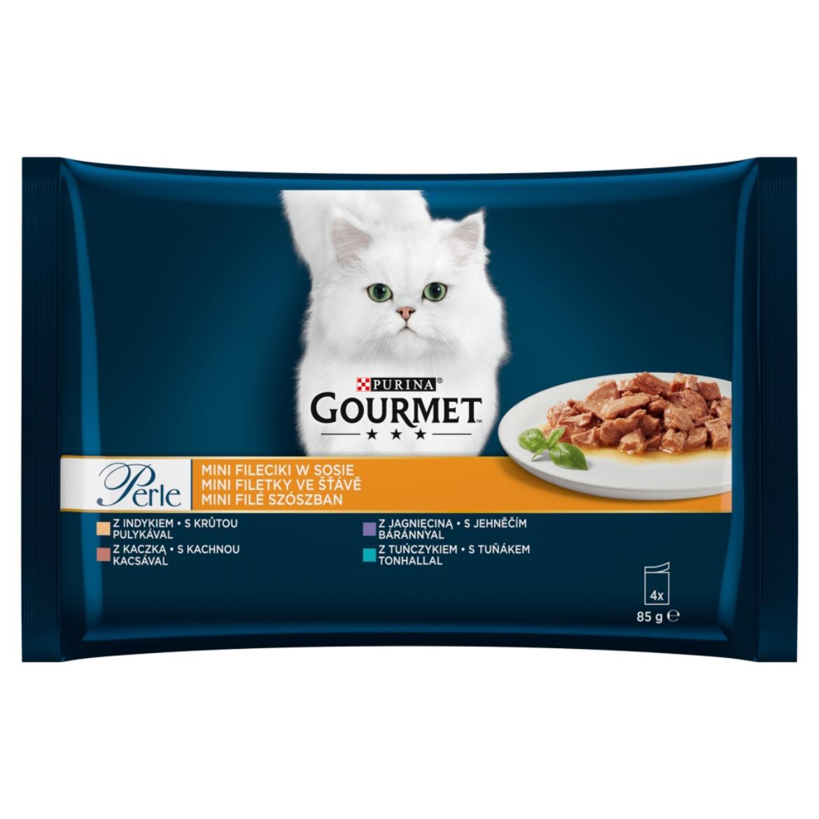 Gourmet Perle macska tasak MP pulyka& tonhal& kacsa& bárány 4x85g