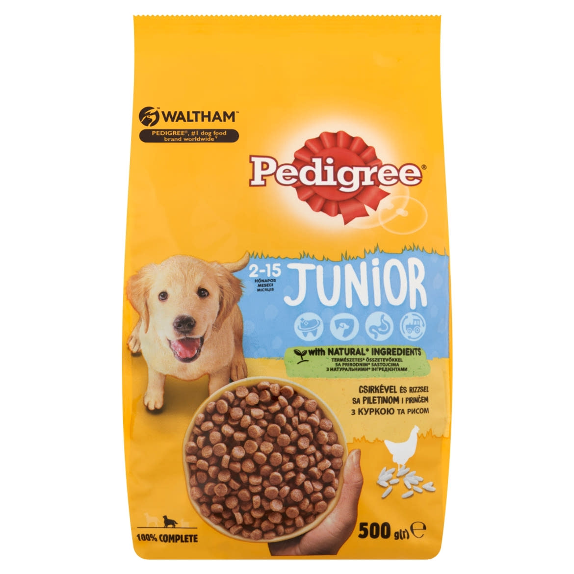 Pedigree Junior száraz állateledel közepes méretű kutyák számára csirkehússal