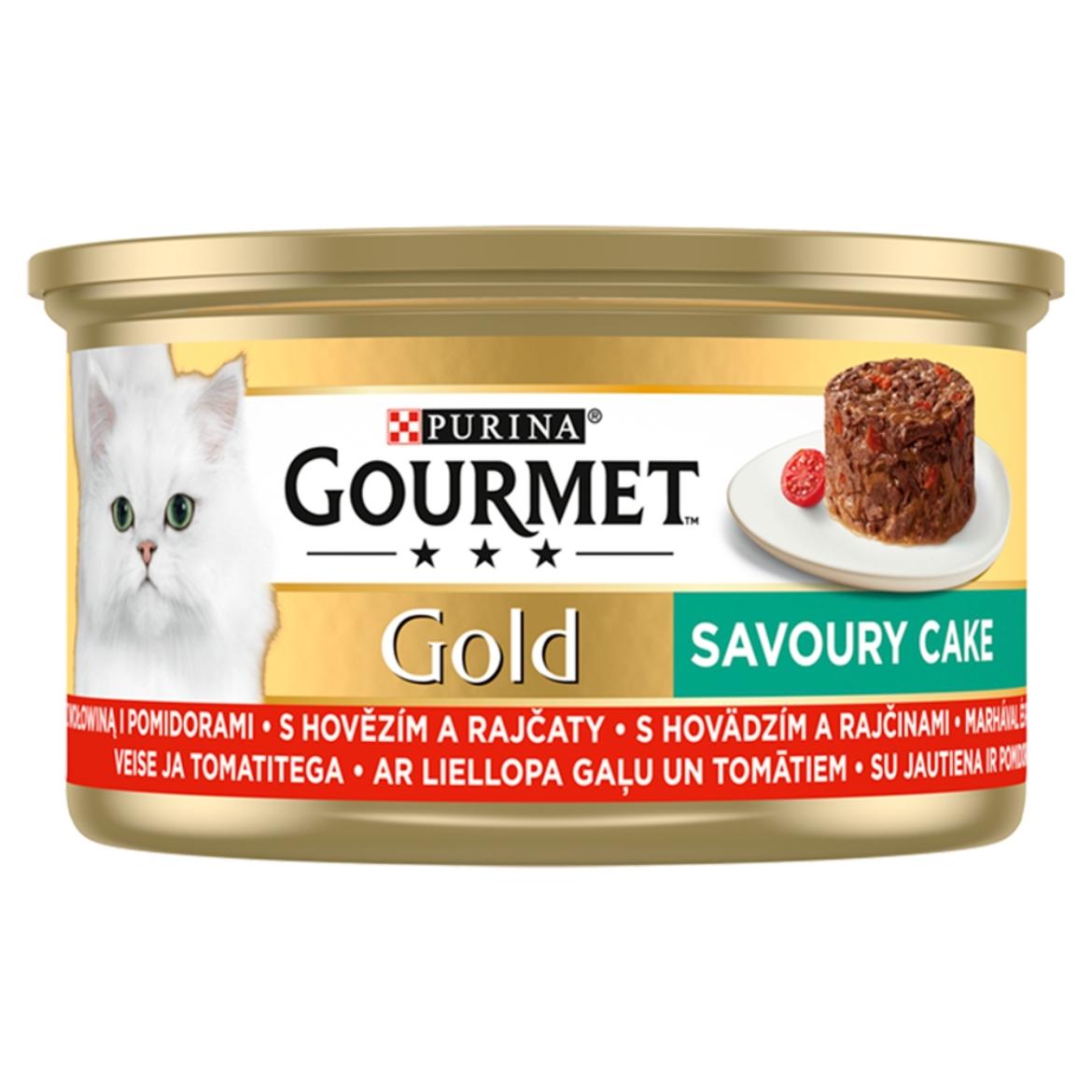 Gourmet Gold Savoury Cake marhával és paradicsommal nedves macskaeledel