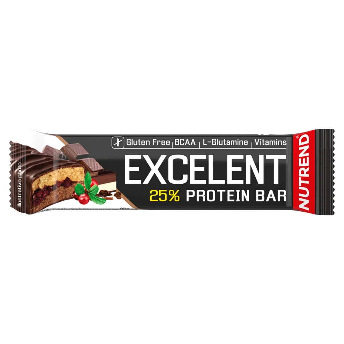 Nutrend Excelent Protein Bar Double Chocolate+Nougat with Cranberries fehérjeszelet