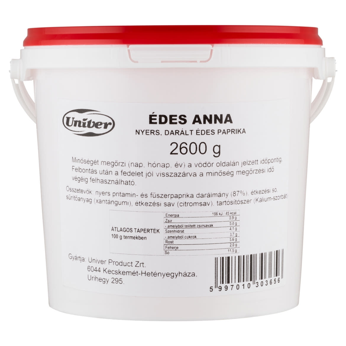 Univer Édes Anna nyers, darált édes paprika