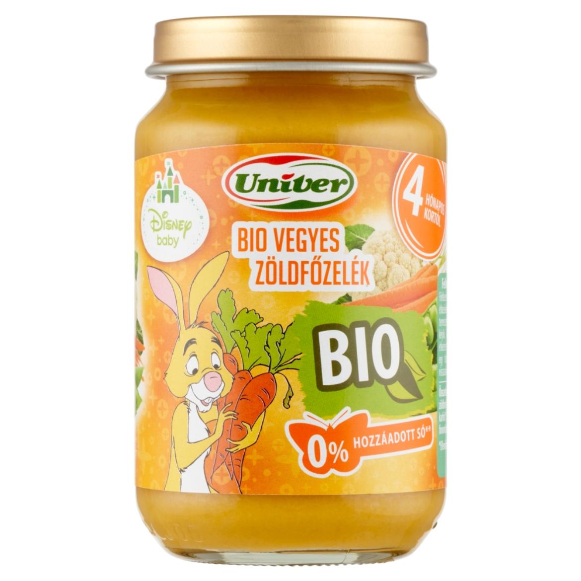 Univer BIO vegyes zöldfőzelék zöldségpüré a bébinek 4 hónapos kortól