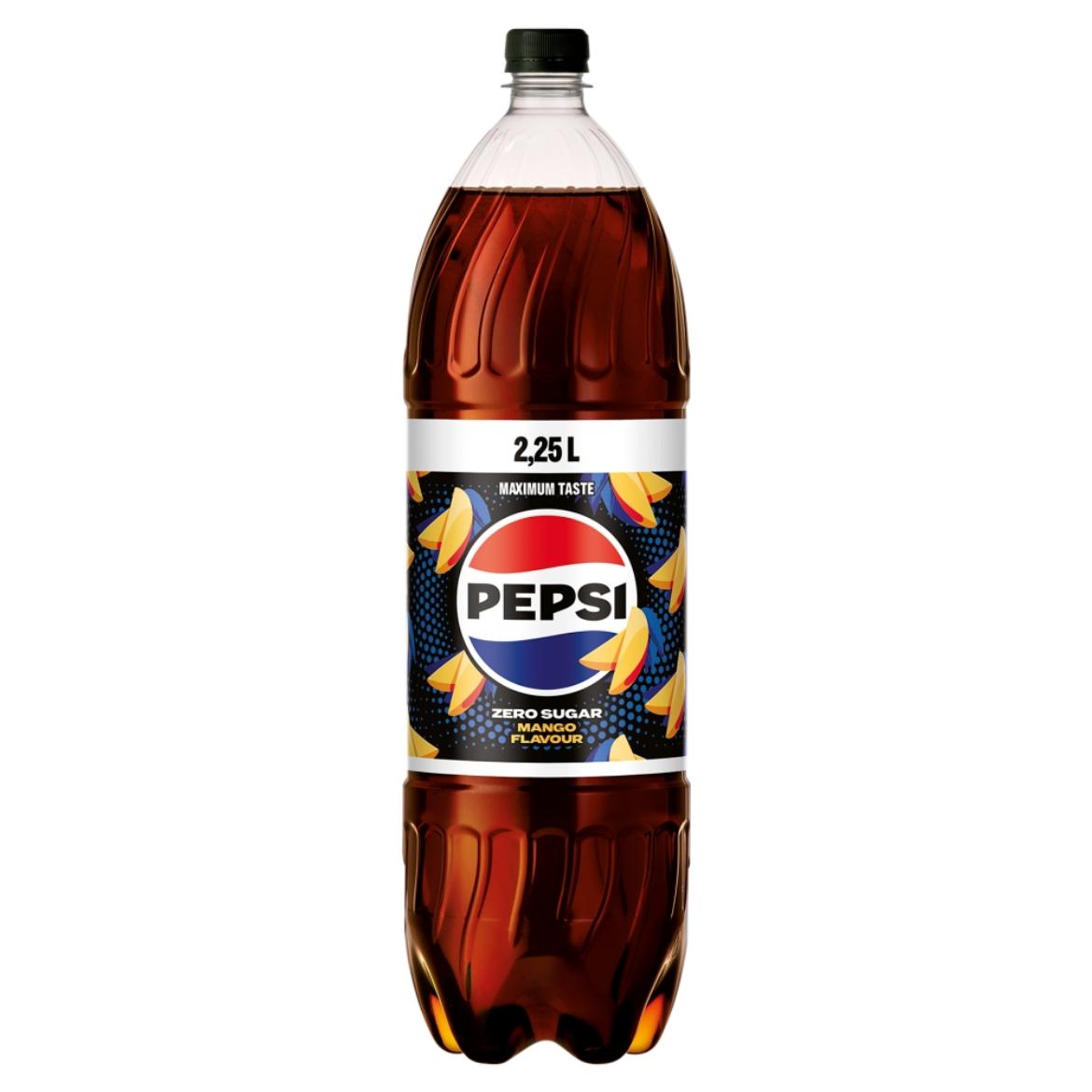 Pepsi colaízű energiamentes szénsavas üdítőital édesítőszerekkel mangó ízesítéssel