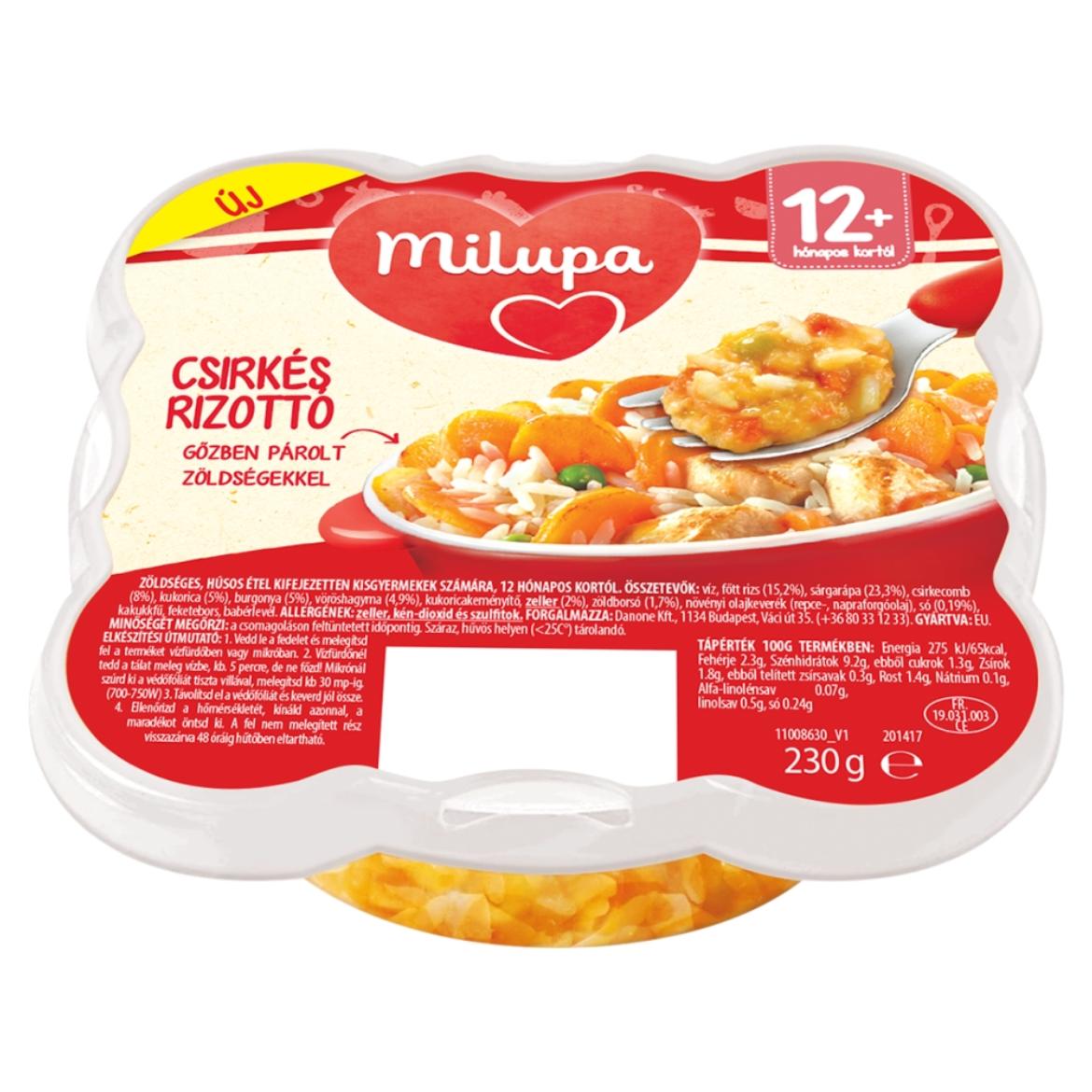 Milupa csirkés rizottó répával és borsóval 12 hónapos kortól