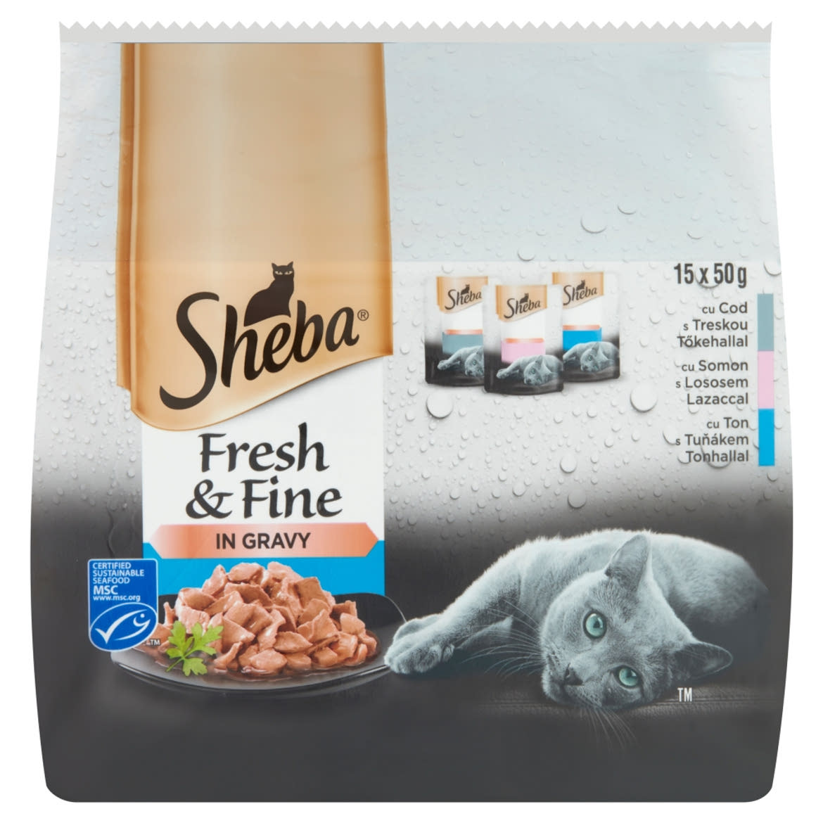 Sheba Fresh&Fine macska tasak MP hal 15x50g