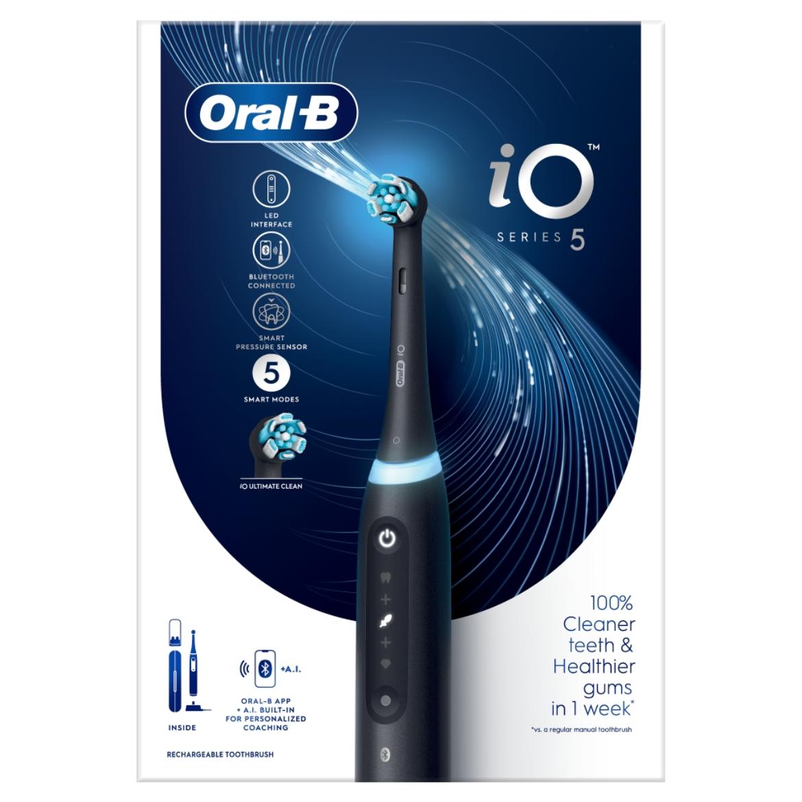 Oral-B iO 5 elektromos fogkefe, fekete