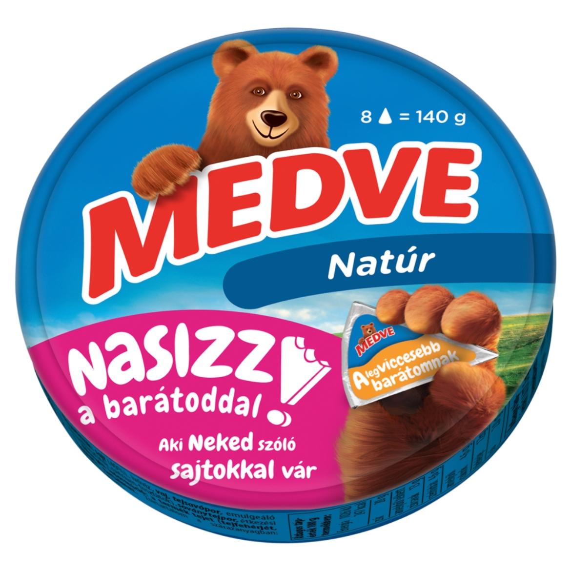 Medve natúr kenhető, zsíros ömlesztett sajt 8 x 17,5 g