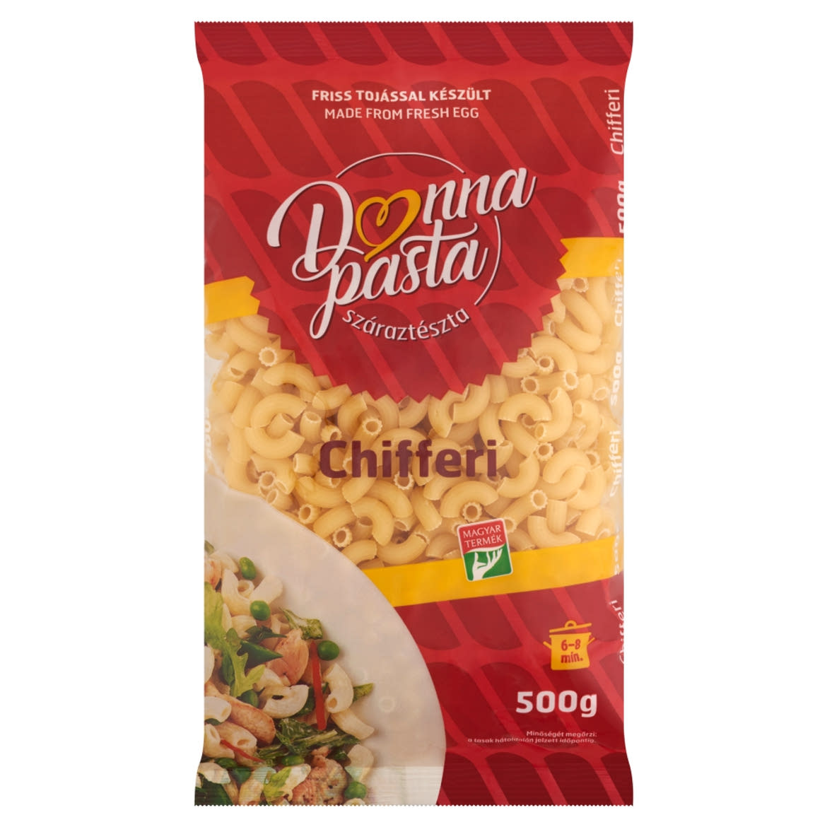 Donna Pasta szarvacska 1 tojásos száraztészta