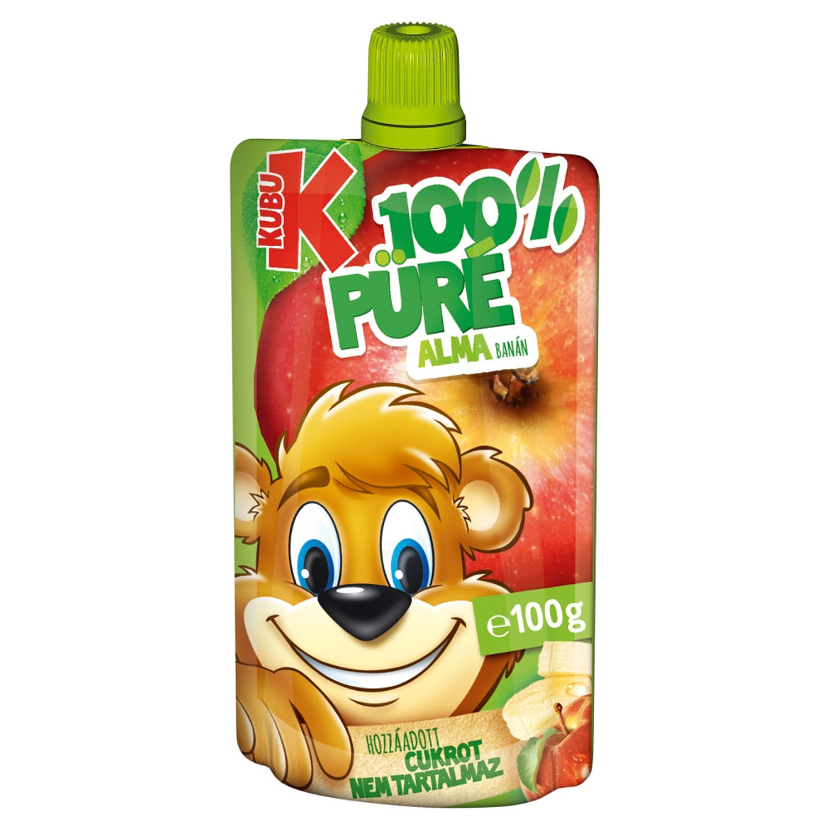 Kubu 100% alma-banán püré C-vitaminnal