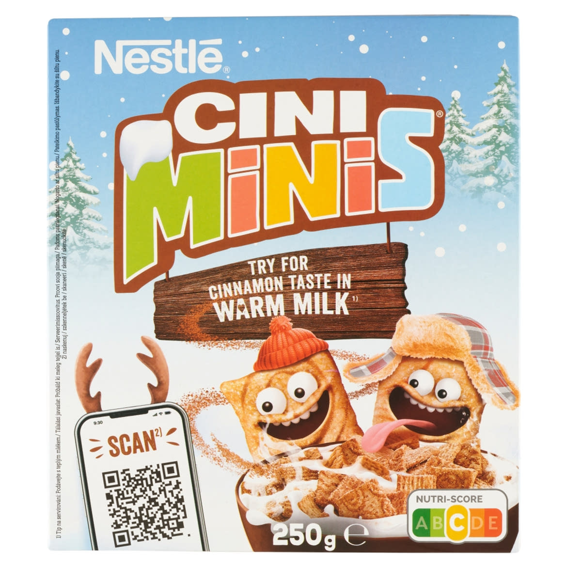 Nestlé Cini Minis ropogós, fahéjas gabonapehely teljes kiőrlésű búzával