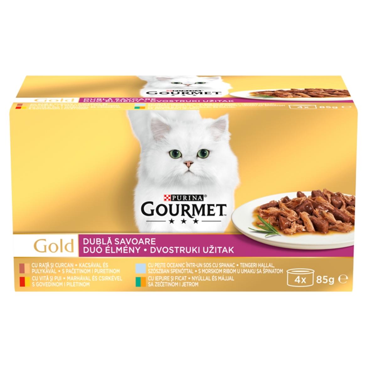 Gourmet Gold teljes értékű állateledel felnőtt macskák számára 4 x
