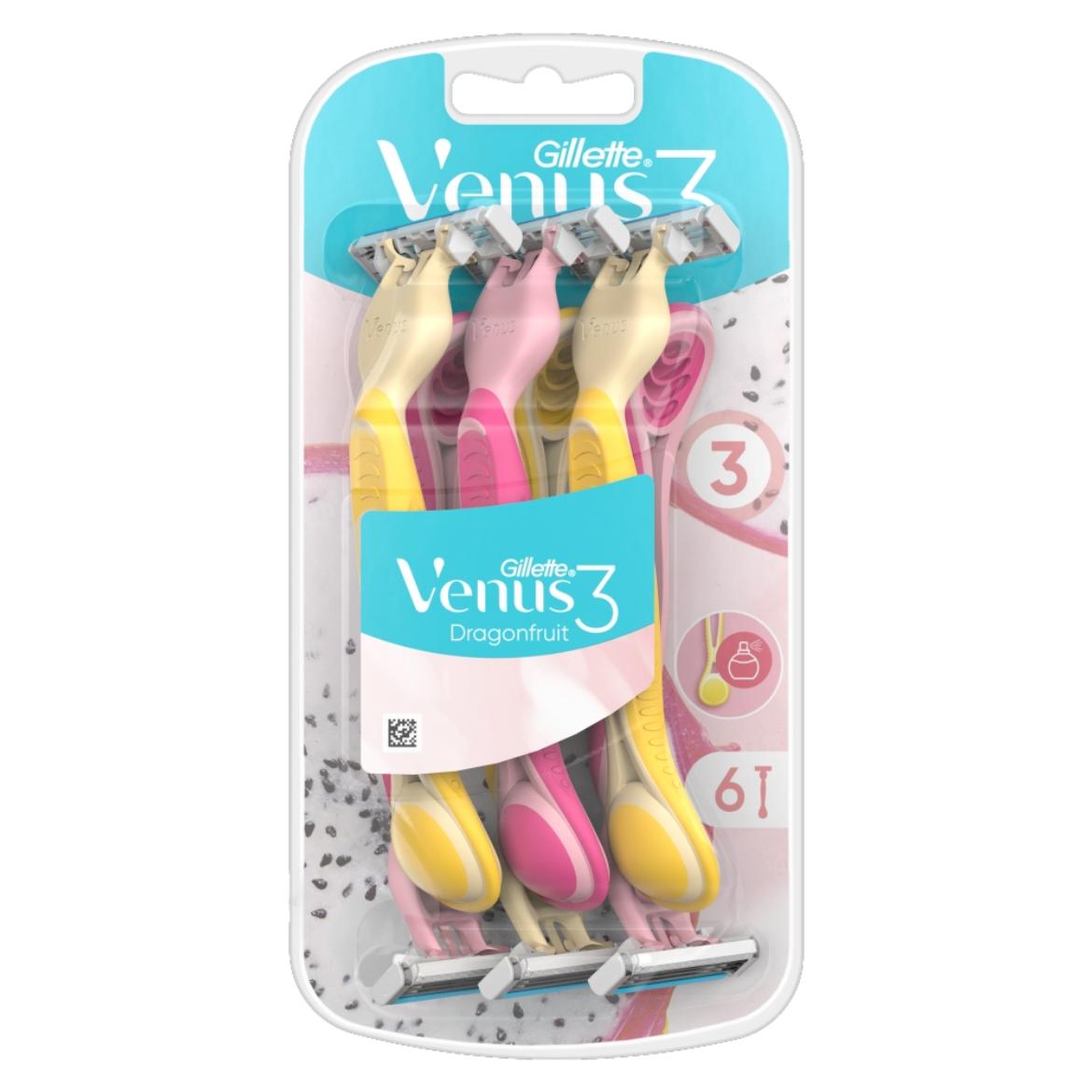 Gillette Venus 3 Dragonfruit Eldobható Borotva, 6 db