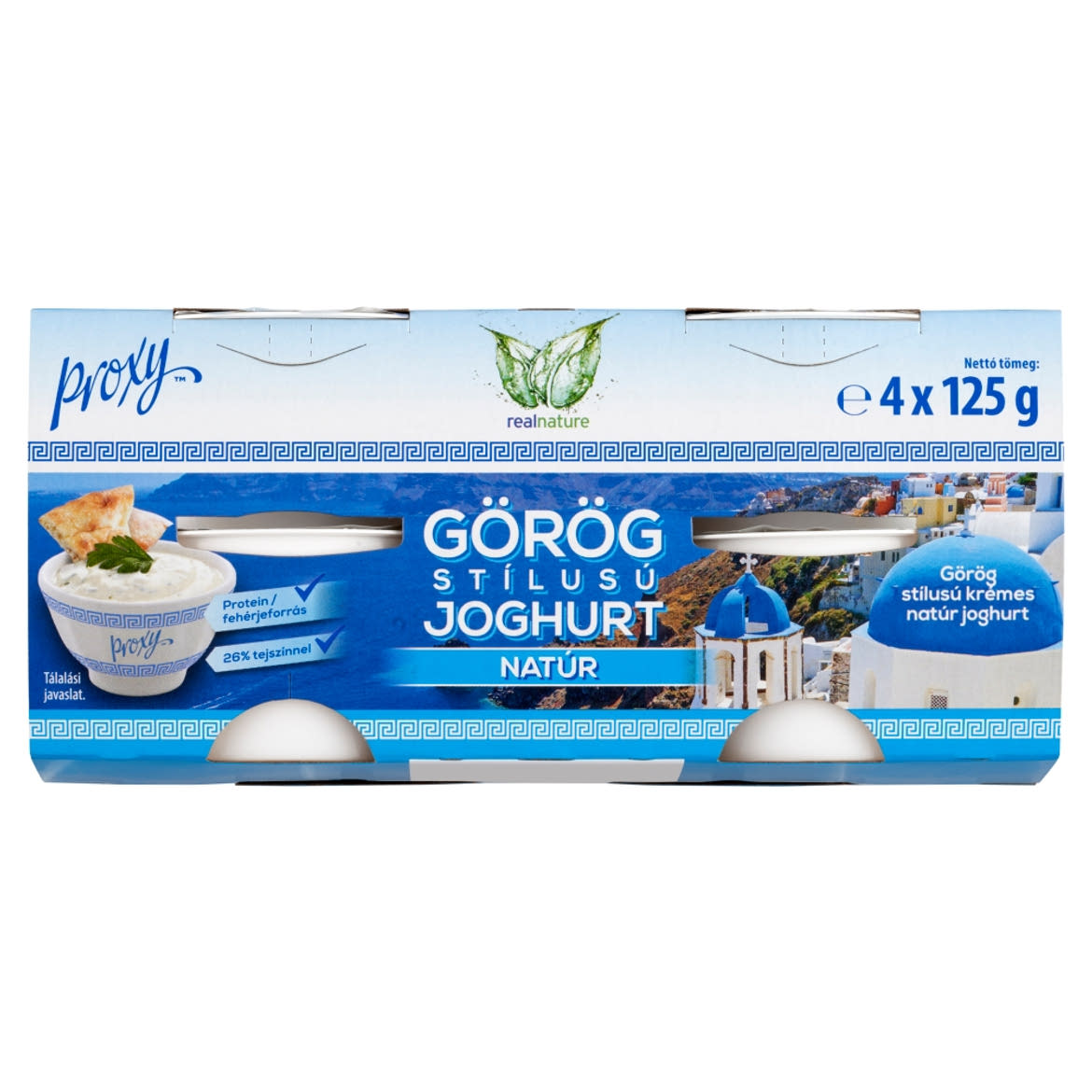 Real Nature Proxy görög stílusú krémes natúr joghurt 4 x