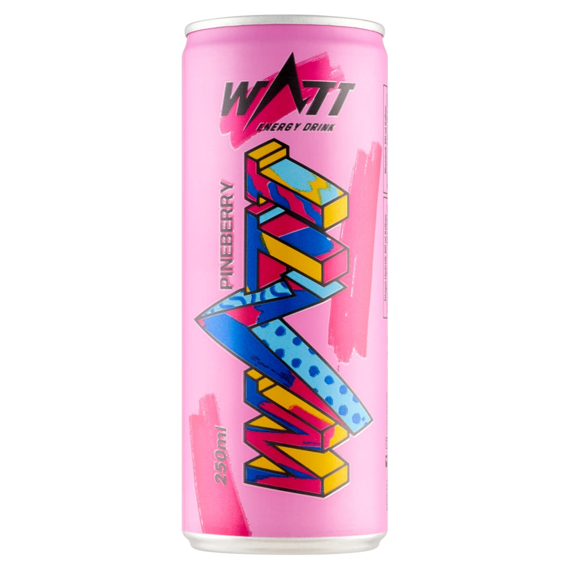 Watt koffein- és vitamintartalmú, fehér eper-guava ízű szénsavas energiaital