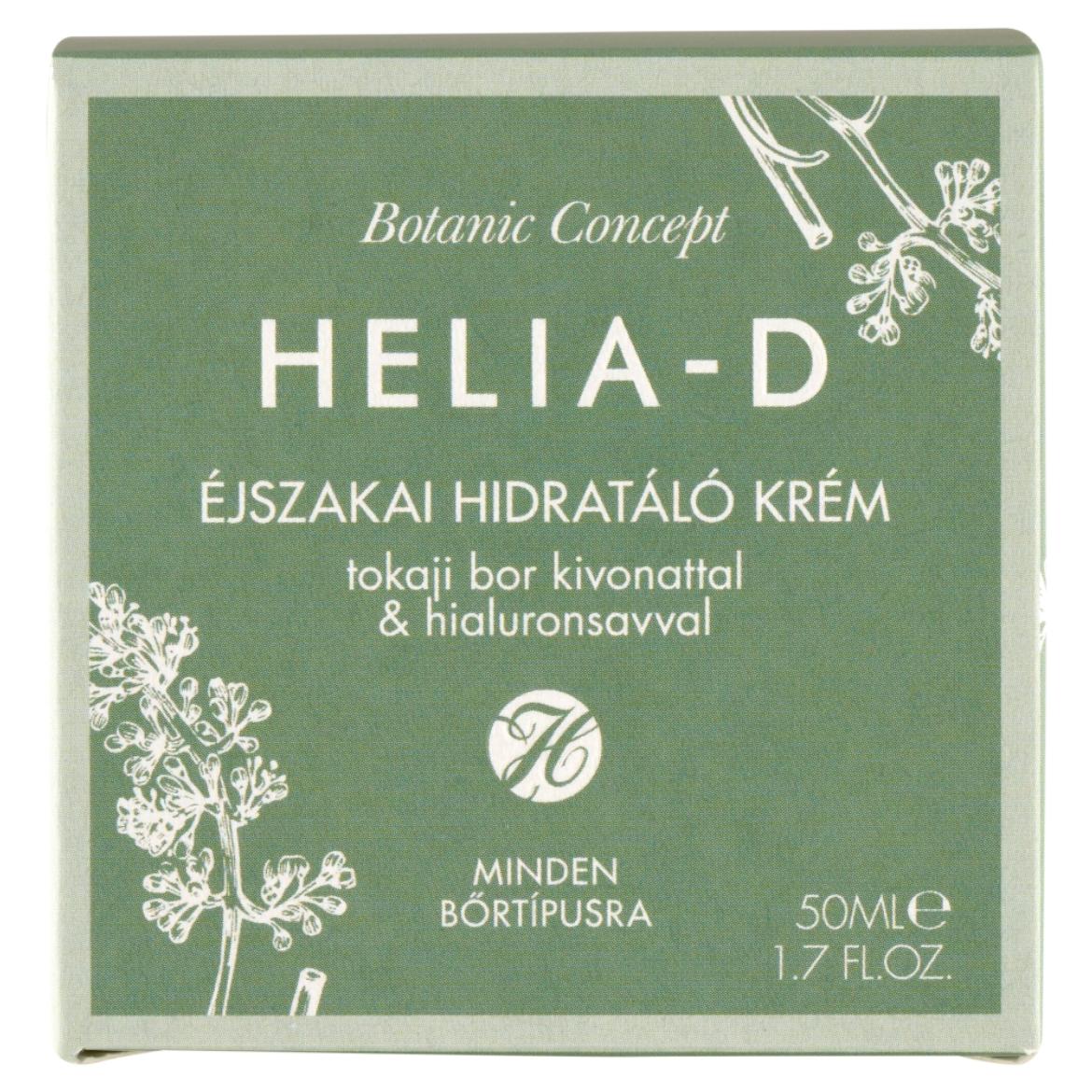 Helia-D Botanic Concept éjszakai hidratáló krém tokaji bor kivonattal minden bőrtípusra