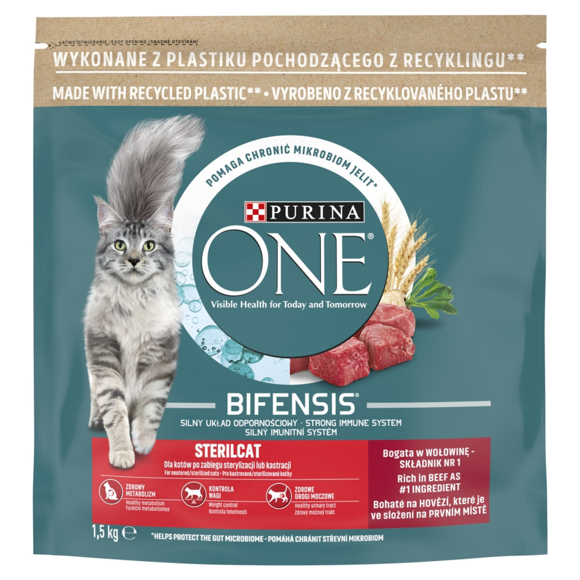 Purina One száraz macskaeledel steril marha& búza