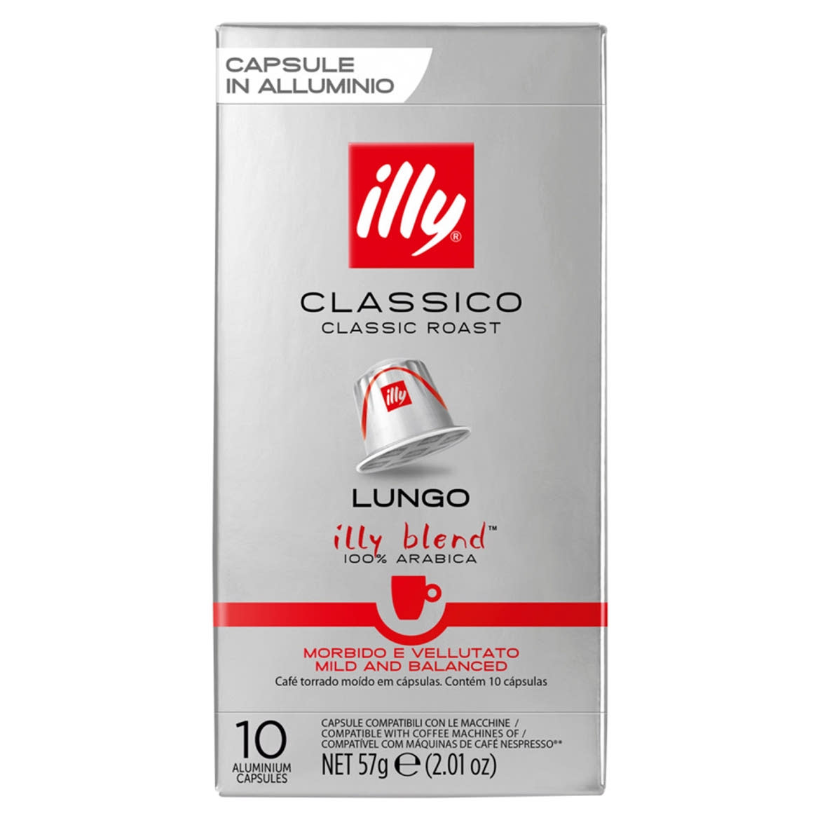 Illy Lungo Classico őrölt-pörkölt kávé kapszulában