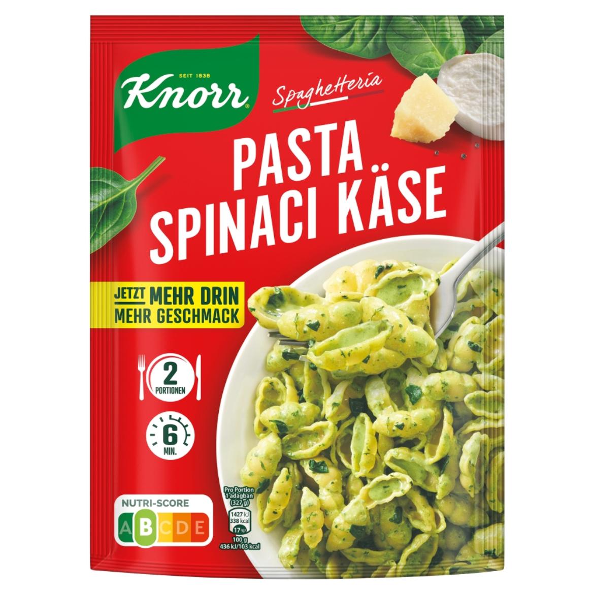 Knorr Spaghetteria tészta spenótos-sajtos-tejszínes szószban