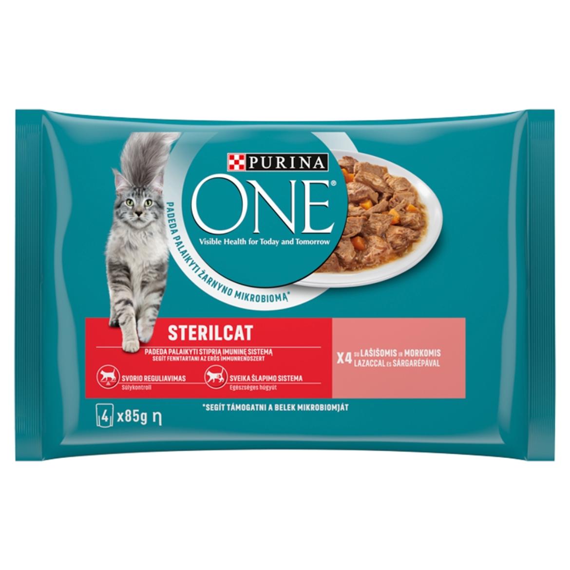Purina One macska tasak MP steril lazac& sárgarépa 4x85g