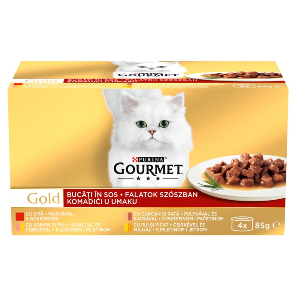 Gourmet Gold teljes értékű állateledel felnőtt macskák számára 4 x