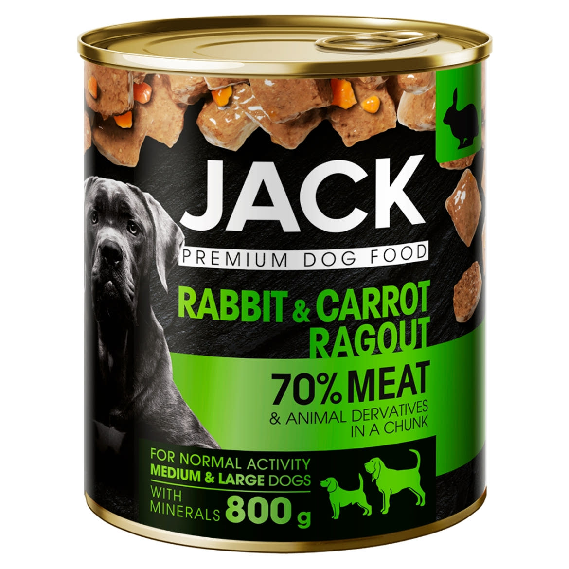Jack Premium teljes értékű eledel felnőtt kutyák minden fajtája számára nyúlhússal és répával