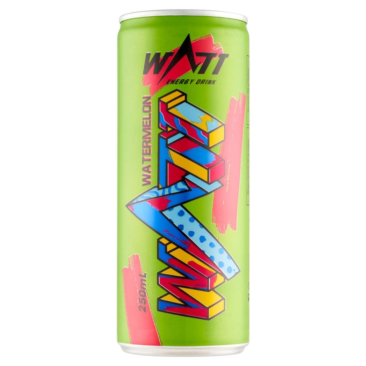 Watt koffein- és vitamintartalmú, görögdinnye-egres ízű szénsavas energiaital