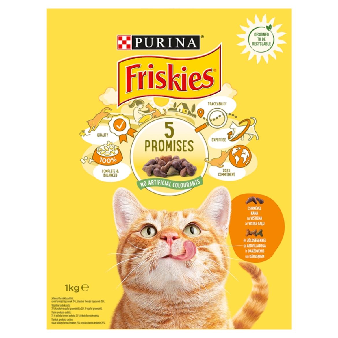 Friskies száraz macskaeledel csirkével és hozzáadott zöldségekkel