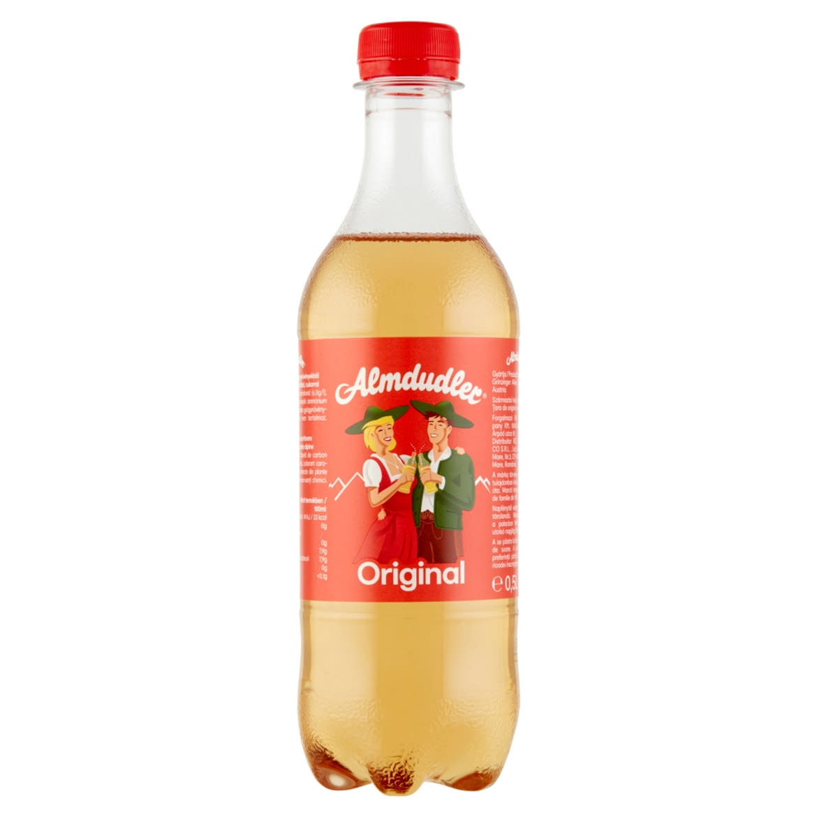 Almdudler alpesi gyógynövényekből készült szénsavas üdítőital, cukorral