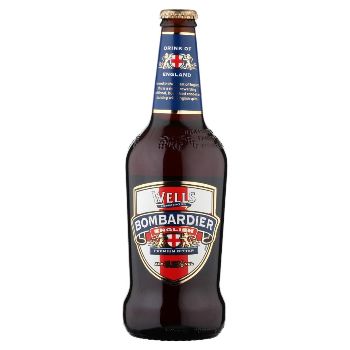 Bombardier import angol ale bitter típusú félbarna sör 5,2%