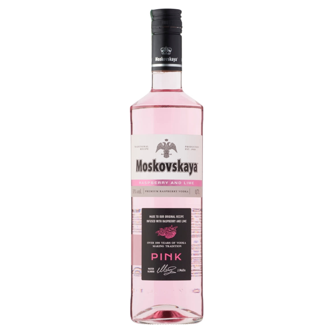 Moskovskaya Pink Raspberry Lime vodka 38%