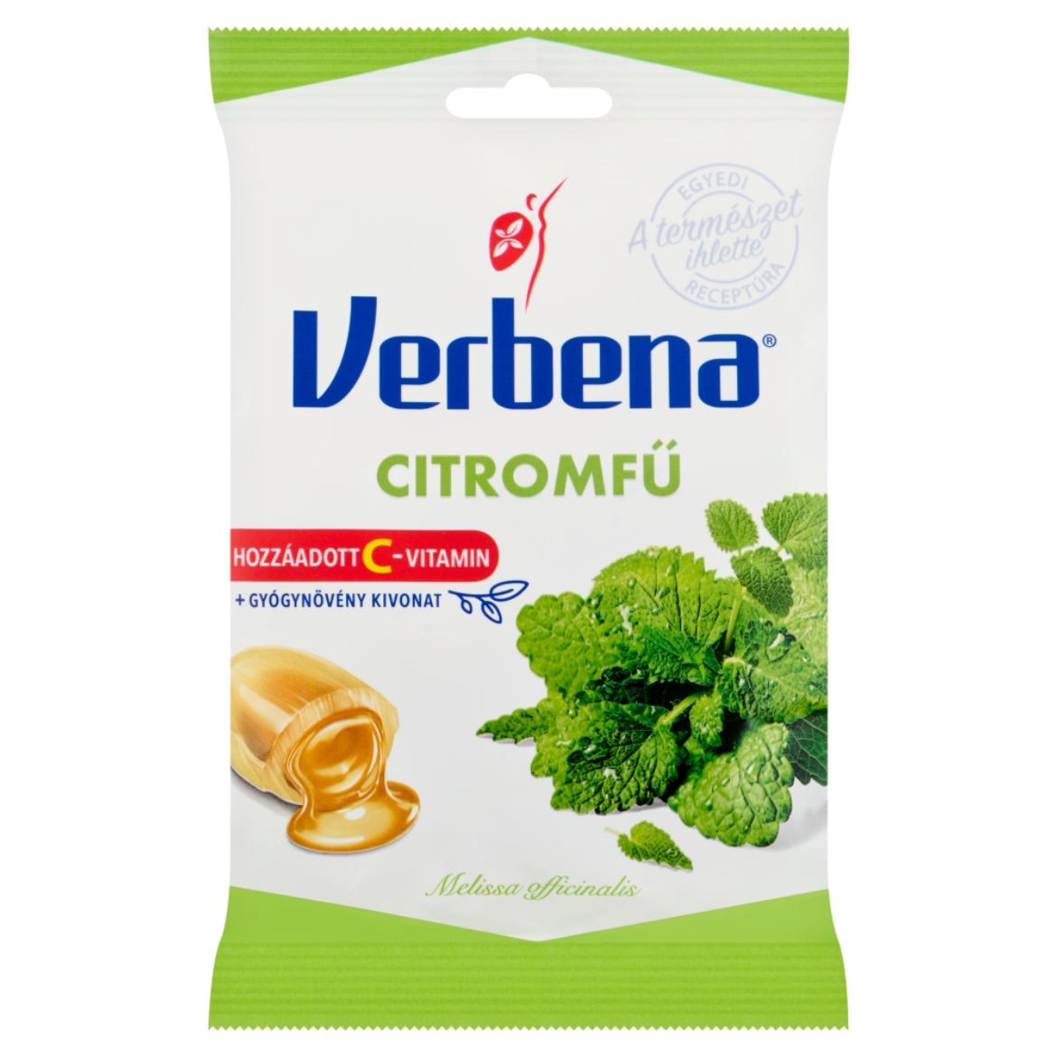 Verbena töltött keménycukorka citromfű kivonattal és C-vitaminnal
