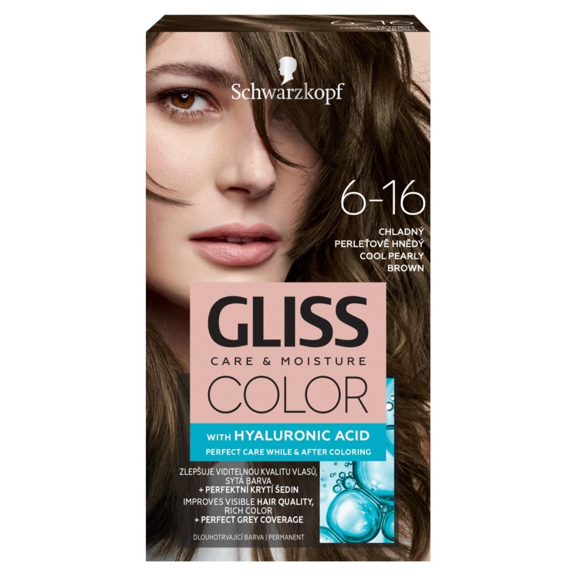 Schwarzkopf Gliss Color tartós hajfesték 6-16 Hűvös gyöngybarna