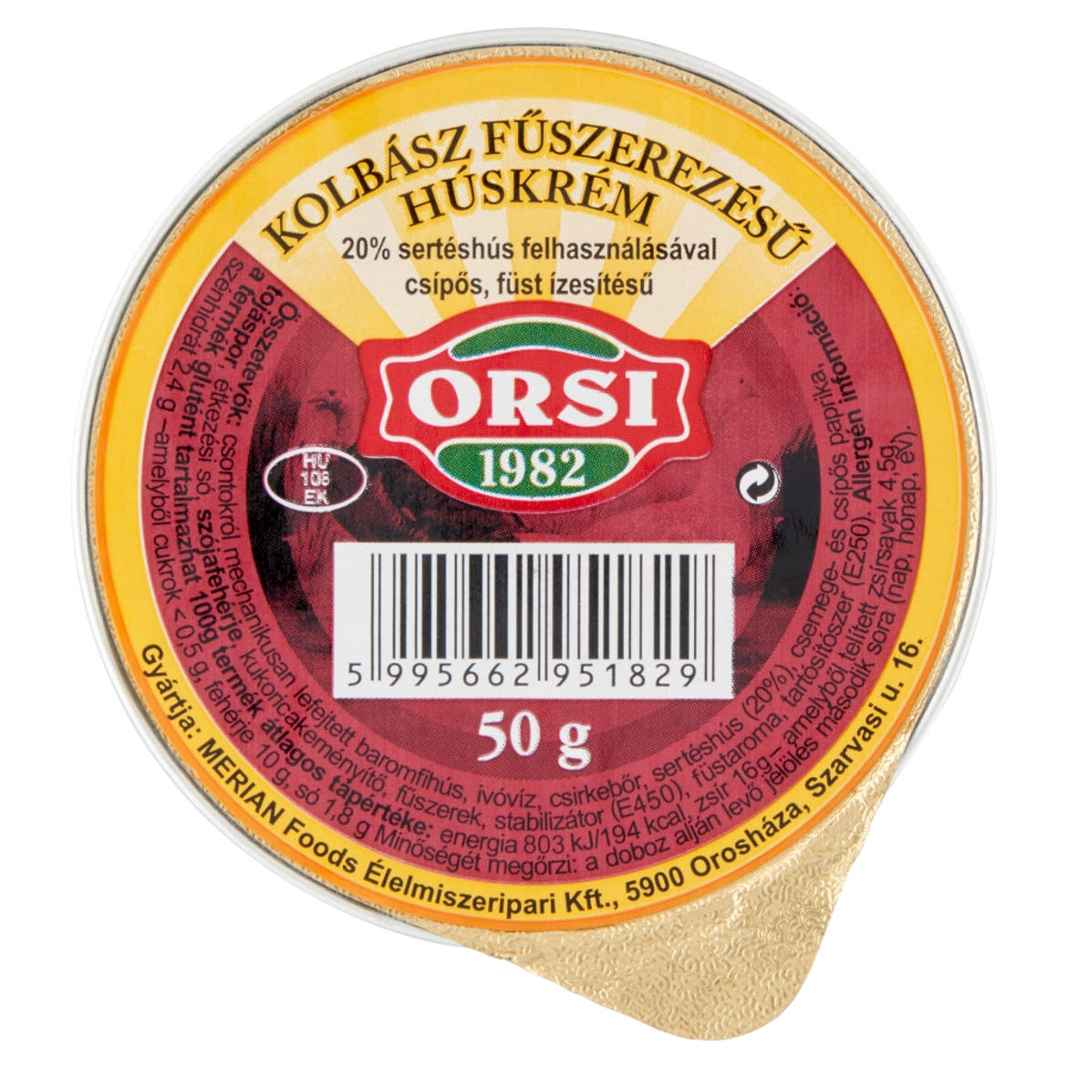 Orsi kolbász fűszerezésű húskrém