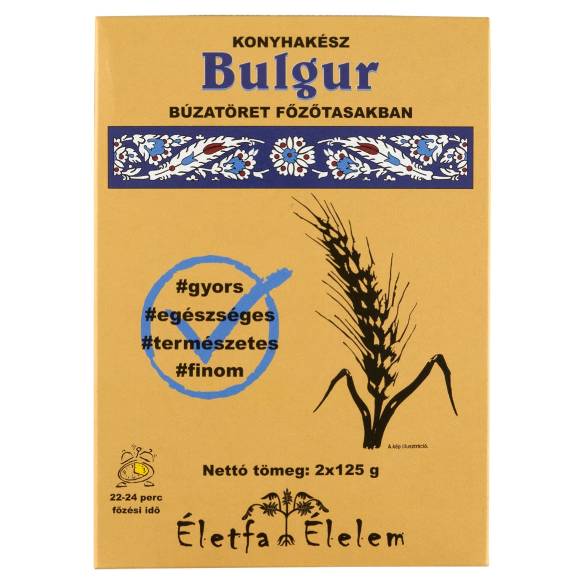 Életfa Élelem konyhakész bulgur búzatöret főzőtasakban 2 x
