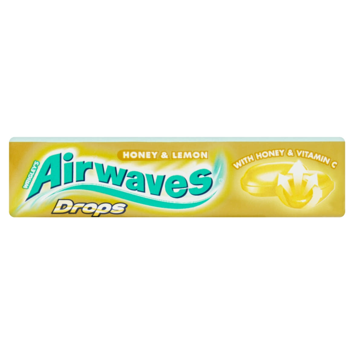 Airwaves Drops Honey & Lemon mézzel töltött citrom-, mentol- és eukaliptuszízű keménycukorka
