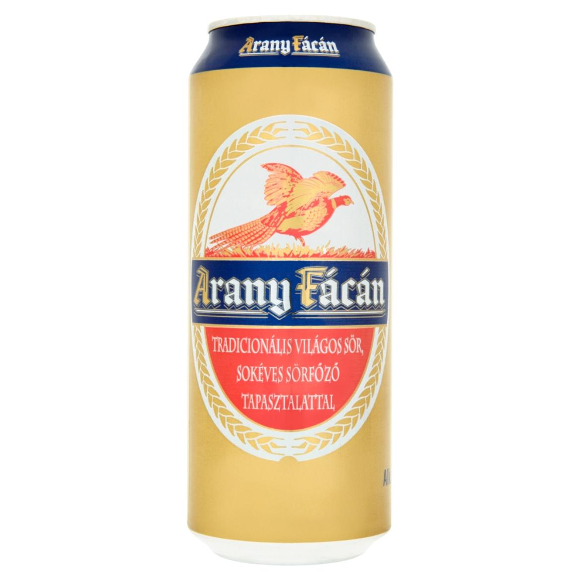 Arany Fácán világos sör 4%