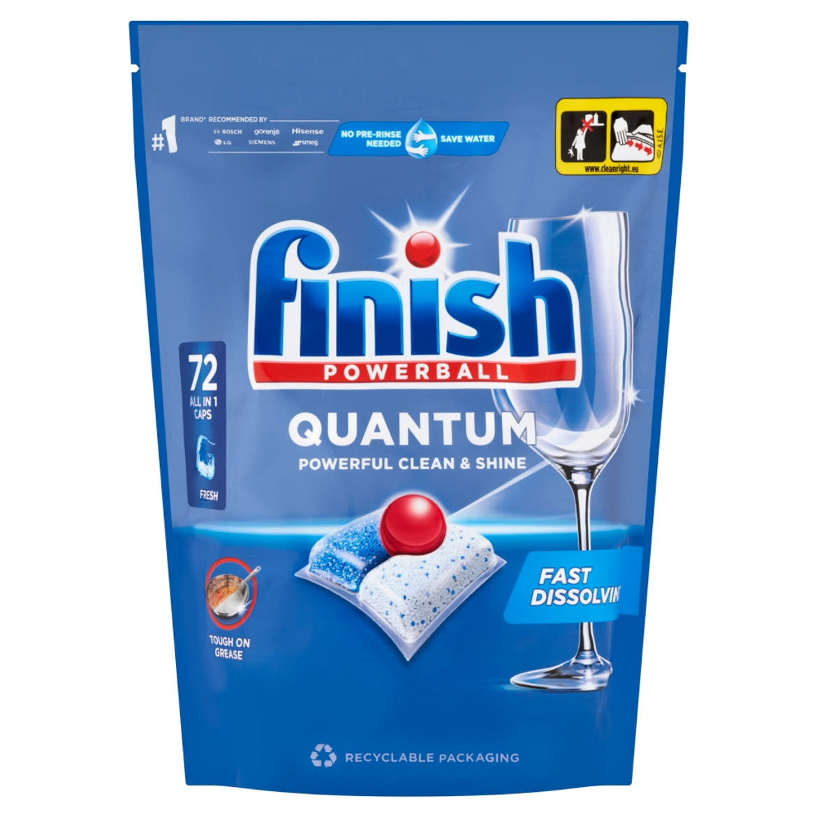 Finish Powerball Quantum All in 1 Regular mosogatógép kapszula 748,8 g