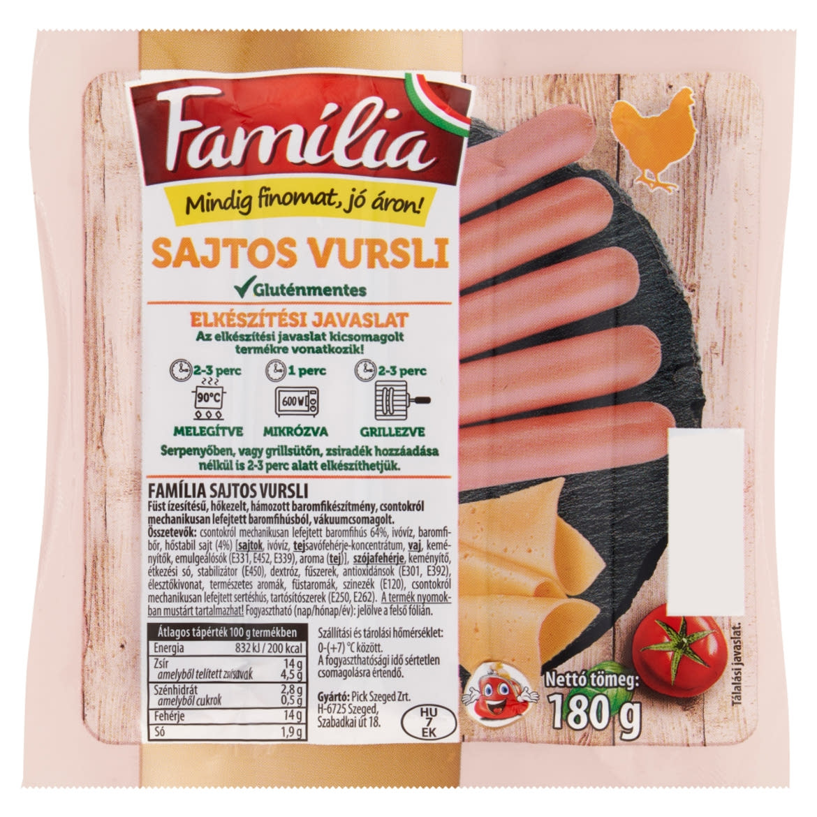 Valdor sajtos vursli