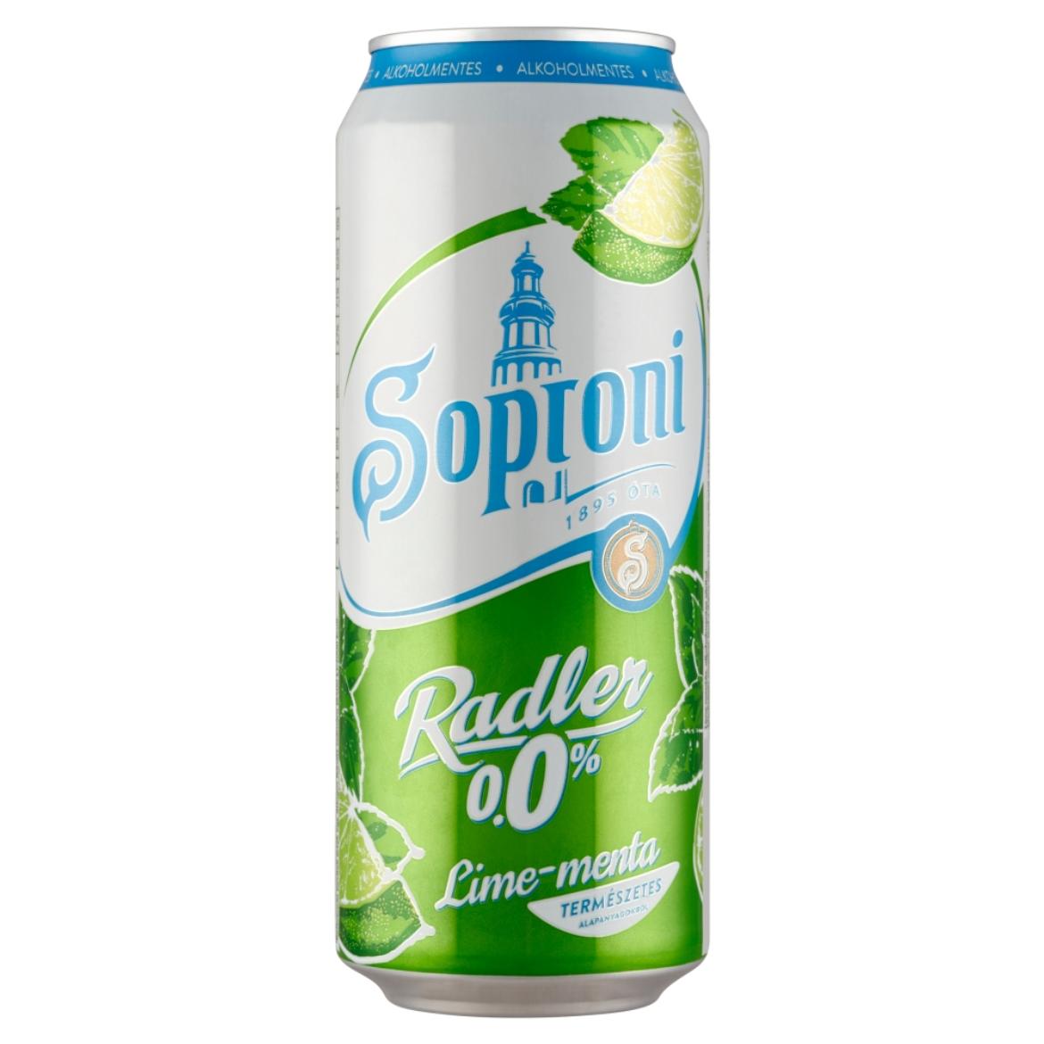 Soproni Radler lime-mentás alkoholmentes sörital