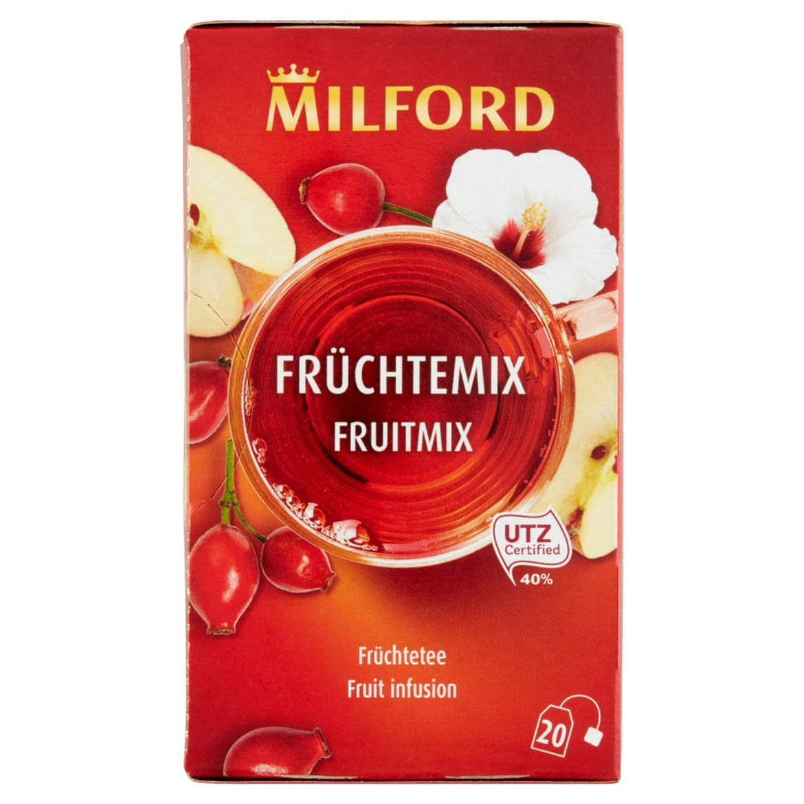 Milford Fruitmix vegyes gyümölcs ízű gyümölcstea-keverék 45 g