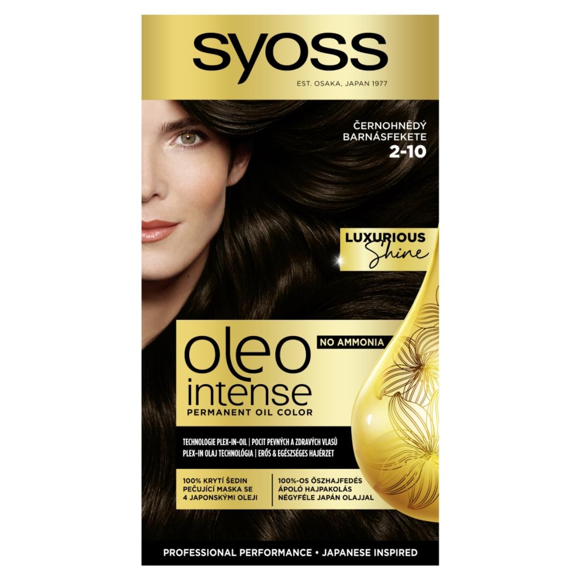 Syoss Color Oleo intenzív olaj hajfesték 2-10 barnásfekete