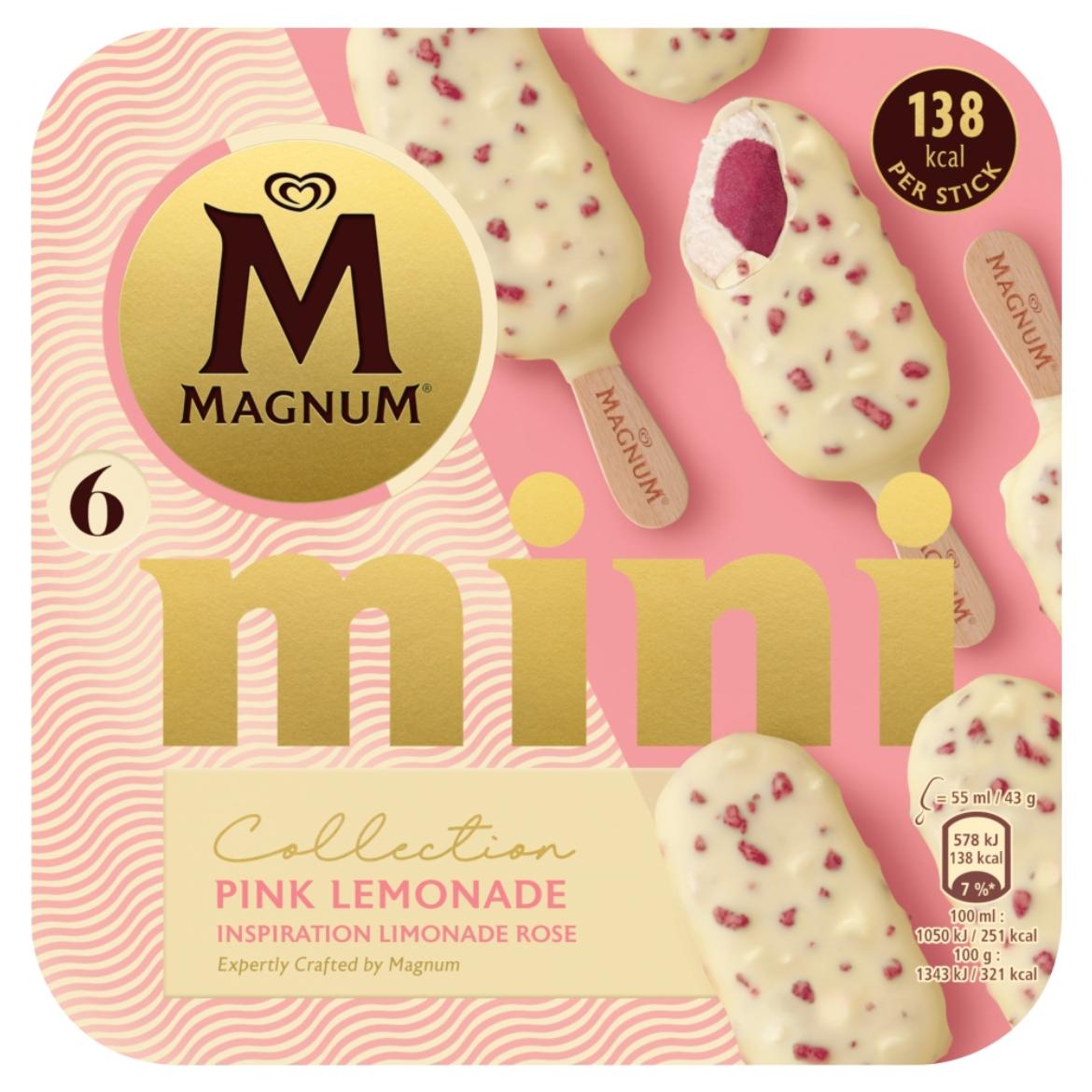 Magnum Mini Pink Lemonade citromos jégkrém a közepén málna szorbéval 6 x  (330 ml)