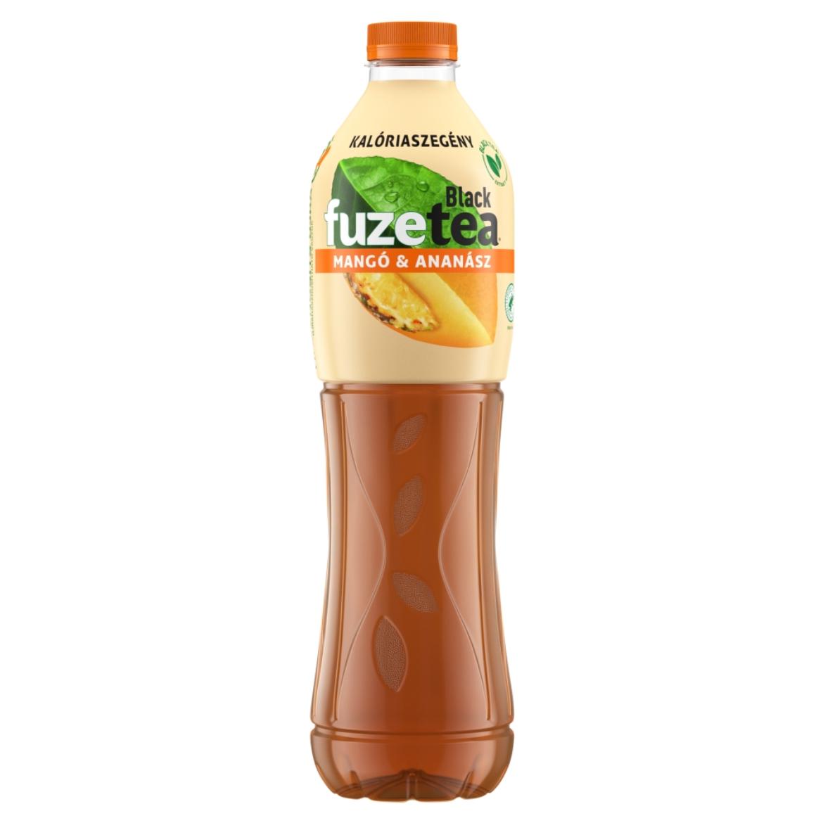 FUZETEA Mangó-Ananász szénsavmentes üdítőital fekete tea kivonattal cukorral & édesítőszerrel 1,5 l