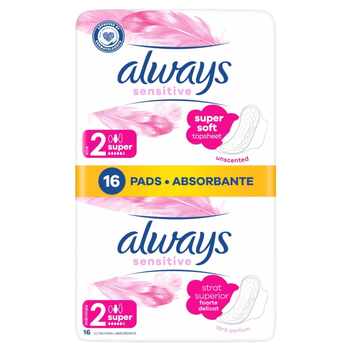 Always Ultra Sensitive Super Plus Egészségügyi Betét (2-es Méret)