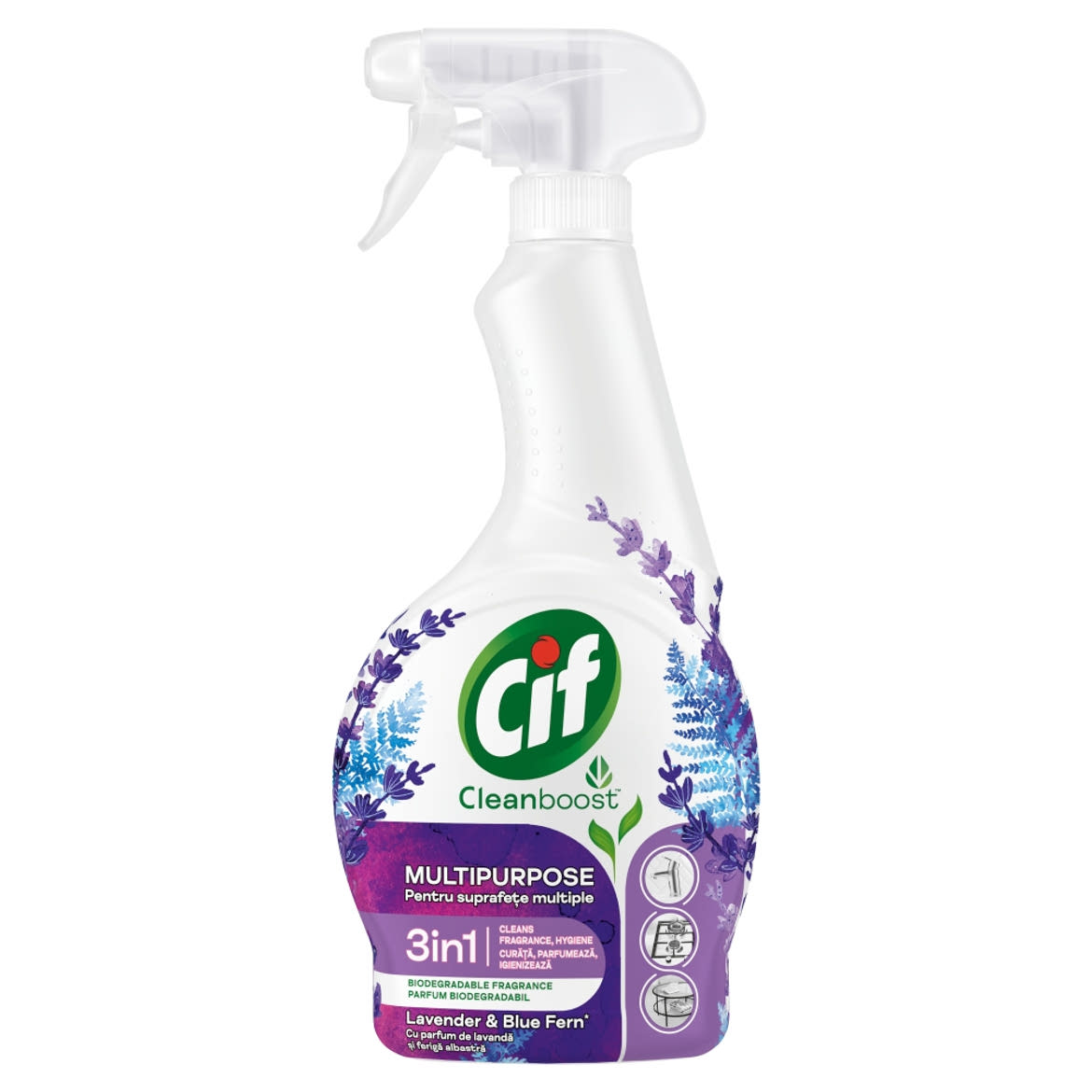 Cif Cleanboost 3in1 Levendula & Kékpáfrány Multipurpose spray
