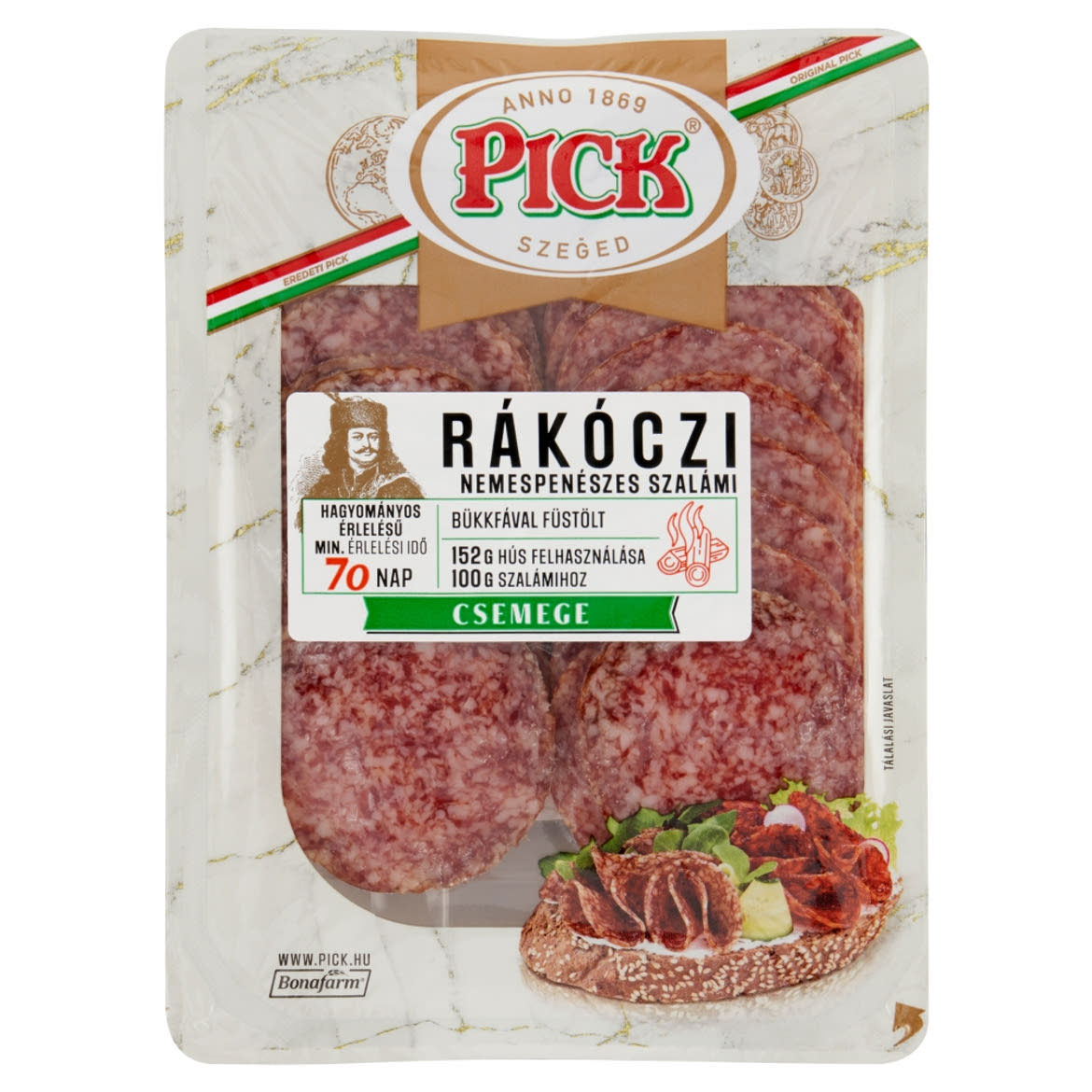 PICK Rákóczi szeletelt nemespenészes csemege szalámi