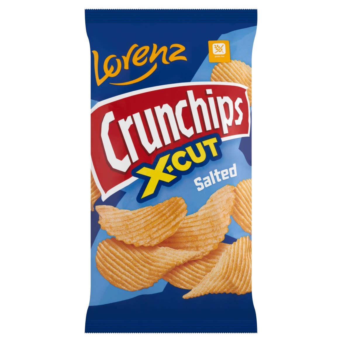 Lorenz Crunchips X-cut sós ízesítésű hullámos burgonyachips