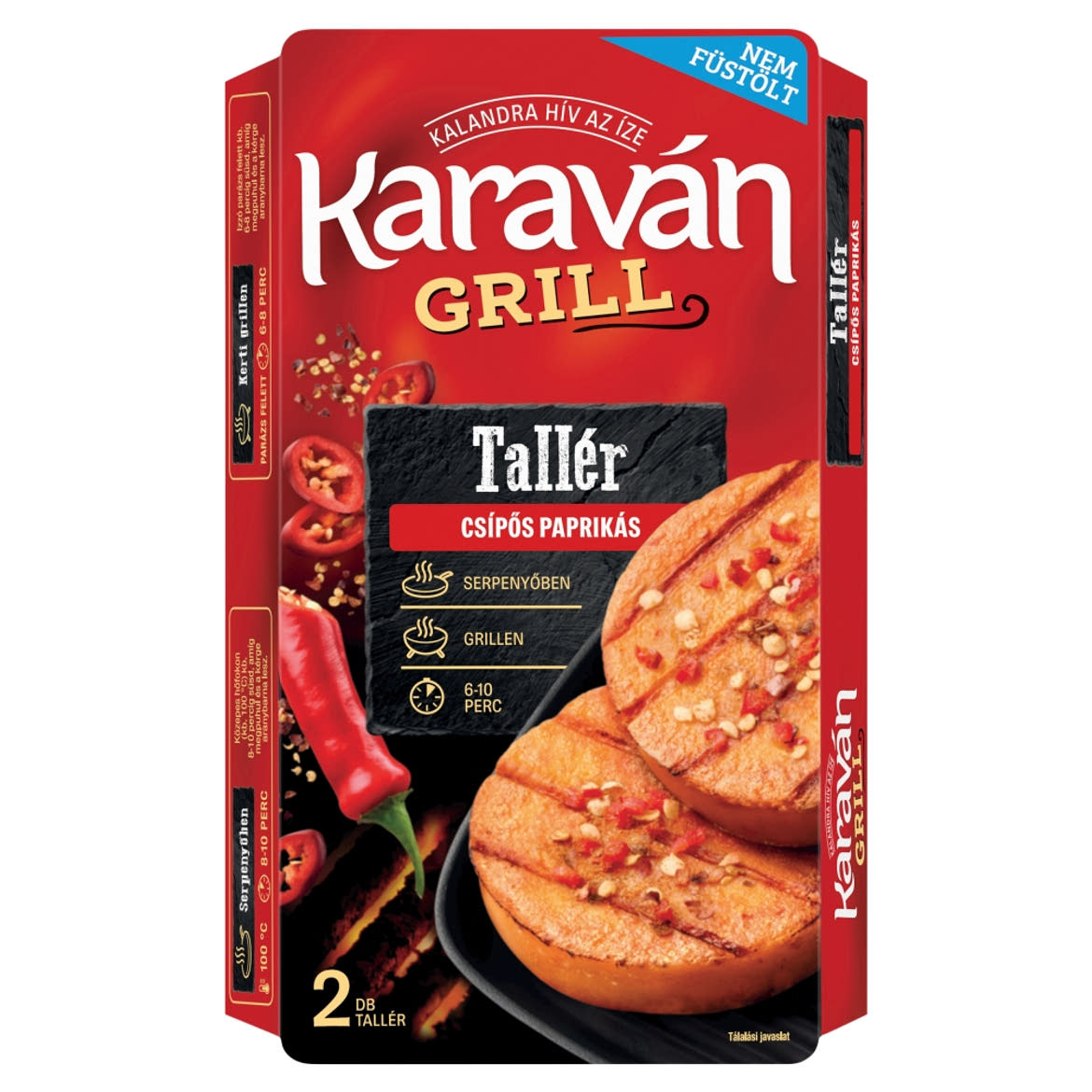Karaván Grill Tallér csípős paprikás grillsajtkészítmény tejszínnel 2 x  (140 g)